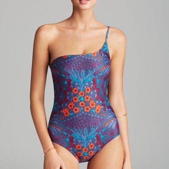 Marc Jacobs |MARC| Maddy Botanical Floral One Shoulder One Piece Swimsuit - Picture 1 of 7